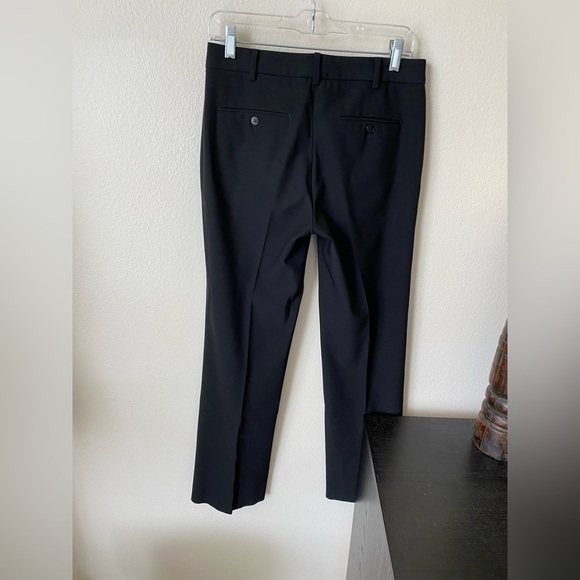 Helmut Lang Women's Wool Trouser Black Size 4 Business Casual Ankle Slit - Picture 3 of 11